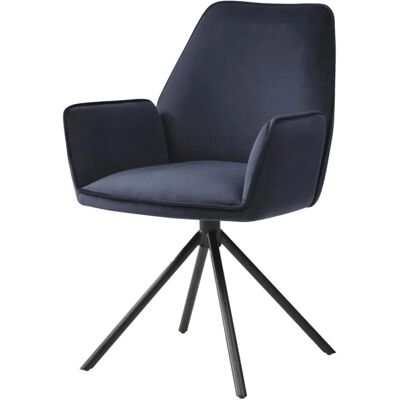 MCW Esszimmerstuhl G67 Anthrazit-Blau Beine Schwarz MCW Esszimmerstuhl G67 Anthrazit-Blau Beine Schwarz