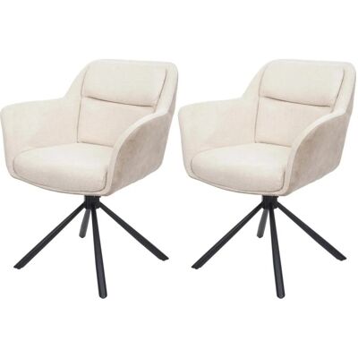 MCW Esszimmerstuhl K33 2er-Set Kunstleder Creme MCW Esszimmerstuhl K33 2er-Set Kunstleder Creme