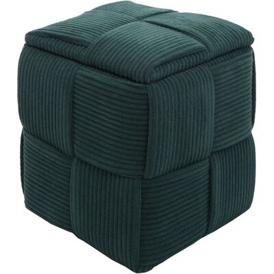 MCW Hocker Q47 Deckel Staufach Stoff Cord 43x40x40cm Grün MCW Hocker Q47 Deckel Staufach Stoff Cord 43x40x40cm Grün