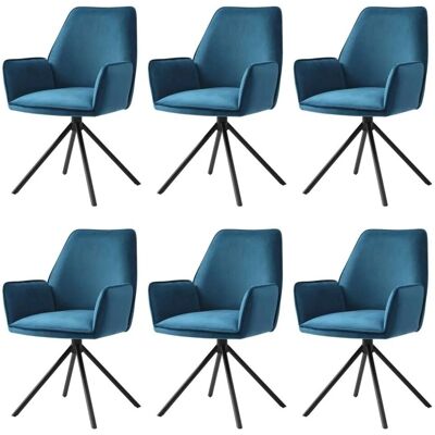 MCW Esszimmerstuhl G67 6er-Set Türkis-Blau Beine Schwarz MCW Esszimmerstuhl G67 6er-Set Türkis-Blau Beine Schwarz