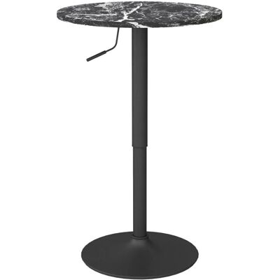 HOMCOM Bartisch mit Marmoroptik Spanplatte Schwarz 60L x 60B x 93,5H cm HOMCOM Bartisch mit Marmoroptik Spanplatte Schwarz 60L x 60B x 93,5H cm