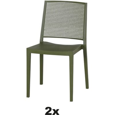 Siena Garden Stapelstuhl-Set Square 2-teilig Olive Siena Garden Stapelstuhl-Set Square 2-teilig Olive