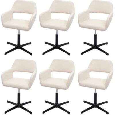 MCW Esszimmerstuhl A50 IV 6er-Set Kunstleder Creme Fuß Schwarz MCW Esszimmerstuhl A50 IV 6er-Set Kunstleder Creme Fuß Schwarz