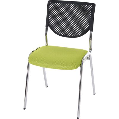 MCW Besucherstuhl T401 Stapelbar Stoff/Textil Sitz Grün Füße Chrom MCW Besucherstuhl T401 Stapelbar Stoff/Textil Sitz Grün Füße Chrom