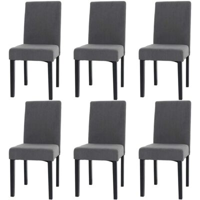 MCW Esszimmerstuhl Littau Cord 6er-Set Dunkelgrau Dunkle Beine MCW Esszimmerstuhl Littau Cord 6er-Set Dunkelgrau Dunkle Beine