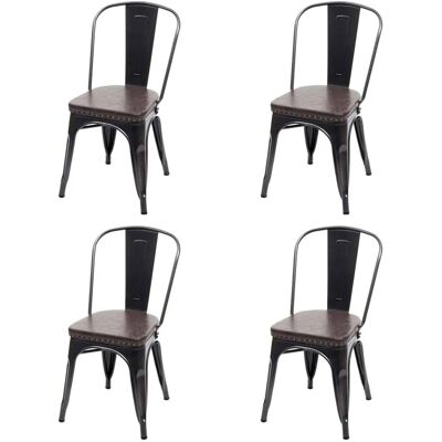 MCW Esszimmerstuhl H10e 4er Set Schwarz-Braun MCW Esszimmerstuhl H10e 4er Set Schwarz-Braun