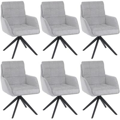 MCW 6er-Set Esszimmerstuhl Q36 Drehbar Auto-Return Stoff Chenille Beige MCW 6er-Set Esszimmerstuhl Q36 Drehbar Auto-Return Stoff Chenille Beige