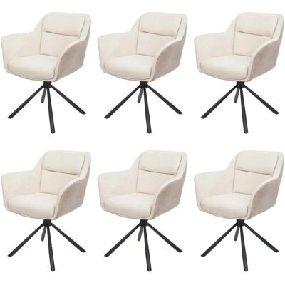 MCW Esszimmerstuhl K33 6er-Set Kunstleder Creme MCW Esszimmerstuhl K33 6er-Set Kunstleder Creme