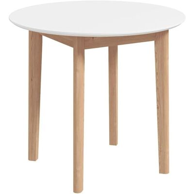 HOMCOM Esstisch Rund für 2 Personen mit Landhaus-Stil Ø75 x 76 cm Weiß HOMCOM Esstisch Rund für 2 Personen mit Landhaus-Stil Ø75 x 76 cm Weiß