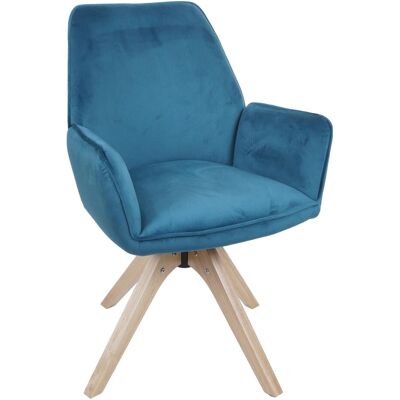 MCW Esszimmerstuhl G67 Drehbar Holz Samt Türkis-Blau MCW Esszimmerstuhl G67 Drehbar Holz Samt Türkis-Blau