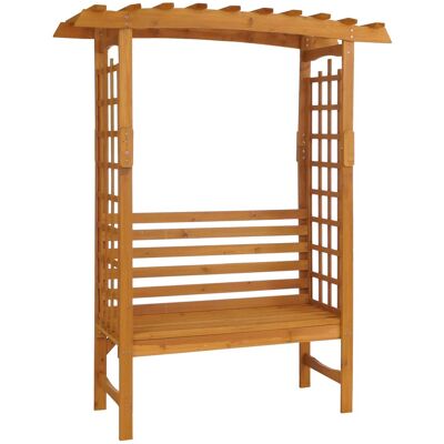 MCW Rosenbogen mit Sitzbank Q21 Rankhilfe 201x160x60cm Natur MCW Rosenbogen mit Sitzbank Q21 Rankhilfe 201x160x60cm Natur