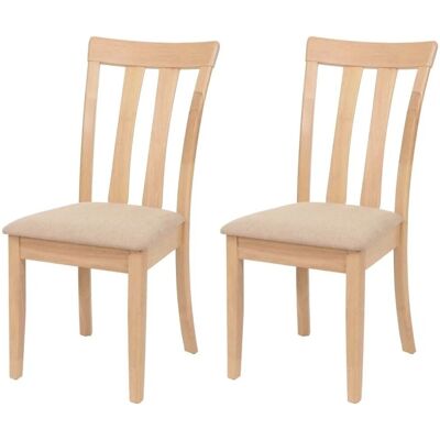MCW Esszimmerstuhl G46 2er-Set Naturfarbenes Gestell Beige MCW Esszimmerstuhl G46 2er-Set Naturfarbenes Gestell Beige