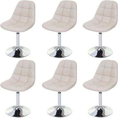 MCW Esszimmerstuhl A60 6er-Set Kunstleder Creme MCW Esszimmerstuhl A60 6er-Set Kunstleder Creme