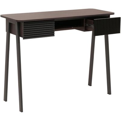 MCW Konsolentisch O40 Ablage Schublade MDF Melamin Metall 88x110x40cm Walnuss-Optik MCW Konsolentisch O40 Ablage Schublade MDF Melamin Metall 88x110x40cm Walnuss-Optik