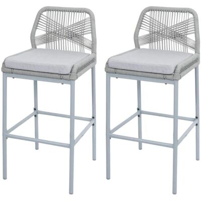 MCW Barhocker O21 2er-Set Hellgrau Kissen Hellgrau MCW Barhocker O21 2er-Set Hellgrau Kissen Hellgrau