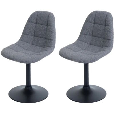 MCW Esszimmerstuhl A60 2er-Set Dunkelgrau Stoff/Textil Boucle 450g/m² MCW Esszimmerstuhl A60 2er-Set Dunkelgrau Stoff/Textil Boucle 450g/m²