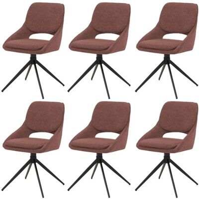 MCW Esszimmerstuhl N73 6er-Set Stoff/Textil Boucle 540g/m² Braun MCW Esszimmerstuhl N73 6er-Set Stoff/Textil Boucle 540g/m² Braun
