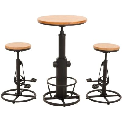MCW Set Bartisch mit 2x Barhocker N20 Natur MCW Set Bartisch mit 2x Barhocker N20 Natur