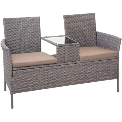 MCW Gartenbank - Integrierter Tisch - Gartensitzbank MCW Gartenbank - Integrierter Tisch - Gartensitzbank