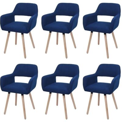 MCW Esszimmerstuhl A50 II 6er-Set Blau Stoff/Textil Cord 400g/m² MCW Esszimmerstuhl A50 II 6er-Set Blau Stoff/Textil Cord 400g/m²