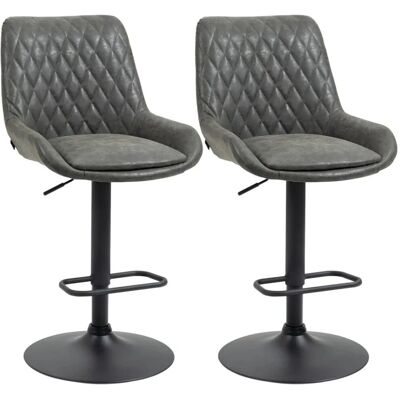 HOMCOM 2er-Set Barhocker Küchenhocker mit Rückenlehne HOMCOM 2er-Set Barhocker Küchenhocker mit Rückenlehne