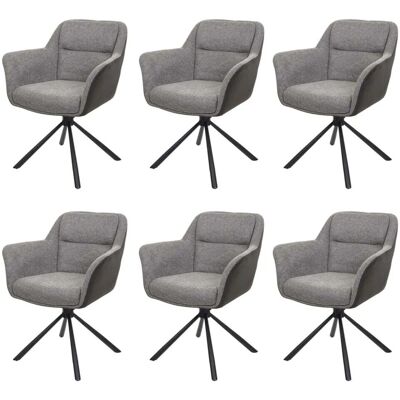 MCW Esszimmerstuhl K33 6er-Set Kunstleder Grau-dunkelgrau MCW Esszimmerstuhl K33 6er-Set Kunstleder Grau-dunkelgrau