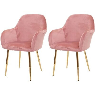 MCW - MCW-F18 - Rosa - Goldene Beine - Esszimmerstuhl MCW - MCW-F18 - Rosa - Goldene Beine - Esszimmerstuhl
