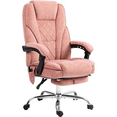 Vinsetto Bürostuhl mit Massagefunktion Polyester Stahl 72L x 67B x 111-119H cm Rosa Vinsetto Bürostuhl mit Massagefunktion Polyester Stahl 72L x 67B x 111-119H cm Rosa