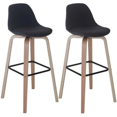 MCW Barhocker A89 2er-Set Textil Dunkelgrau MCW Barhocker A89 2er-Set Textil Dunkelgrau