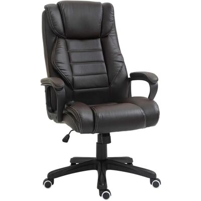 Vinsetto Bürostuhl mit Massagefunktion Kunstleder Kunststoff 74L x 64B x 112-120H cm Braun Vinsetto Bürostuhl mit Massagefunktion Kunstleder Kunststoff 74L x 64B x 112-120H cm Braun