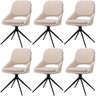 MCW Esszimmerstuhl N73 6er-Set Creme-Beige MCW Esszimmerstuhl N73 6er-Set Creme-Beige