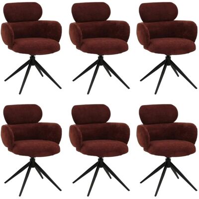 MCW Esszimmerstuhl O77 6er-Set Rotbraun MCW Esszimmerstuhl O77 6er-Set Rotbraun