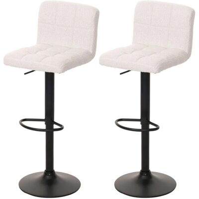 MCW Barhocker G87 2er-Set Creme-Weiß Stoff Boucle MCW Barhocker G87 2er-Set Creme-Weiß Stoff Boucle