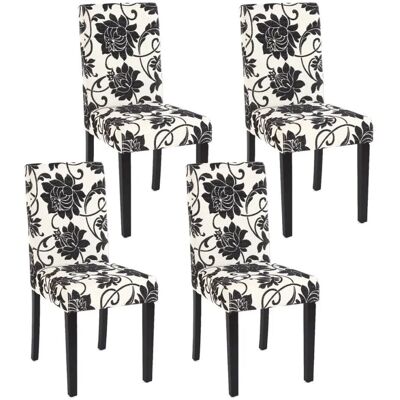 MCW Esszimmerstuhl Littau Jacquard 4er-Set Textil Jacquard Dunkle Beine MCW Esszimmerstuhl Littau Jacquard 4er-Set Textil Jacquard Dunkle Beine