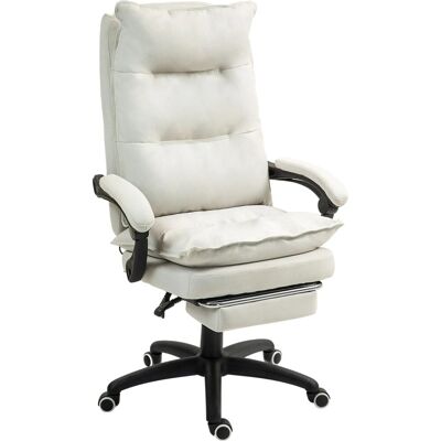 Vinsetto Bürostuhl mit Massagefunktion Cremeweiß 70B x 62T x 120-130H cm Vinsetto Bürostuhl mit Massagefunktion Cremeweiß 70B x 62T x 120-130H cm