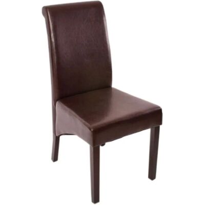 MCW Esszimmerstuhl Cesena 2er-Set Leder Braun Dunkle Füße MCW Esszimmerstuhl Cesena 2er-Set Leder Braun Dunkle Füße