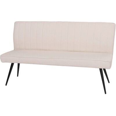MCW Sitzbank K16 Rückenlehne Stoff/Textil Bouclé Metall 160cm Creme-Beige MCW Sitzbank K16 Rückenlehne Stoff/Textil Bouclé Metall 160cm Creme-Beige