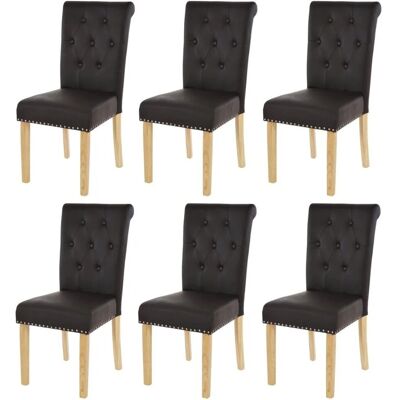 MCW Esszimmerstuhl Chesterfield II 6er-Set Kunstleder Coffee Helle Beine MCW Esszimmerstuhl Chesterfield II 6er-Set Kunstleder Coffee Helle Beine