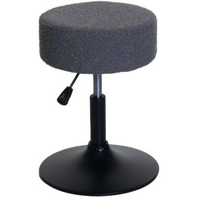 MCW Hocker C22 Höhenverstellbar Drehbar Ø 37cm Stoff Bouclé Dunkelgrau MCW Hocker C22 Höhenverstellbar Drehbar Ø 37cm Stoff Bouclé Dunkelgrau