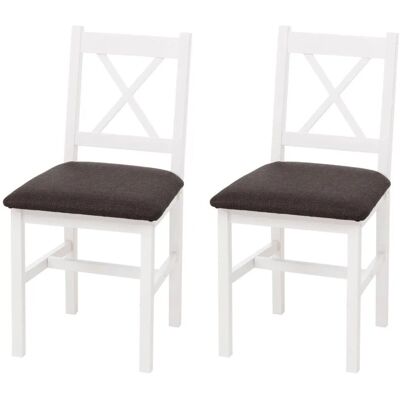 MCW Esszimmerstuhl F77 2er-Set Weiß Polster Schwarz MCW Esszimmerstuhl F77 2er-Set Weiß Polster Schwarz