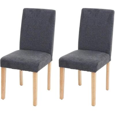 MCW Esszimmerstuhl Littau 2er-Set Textil Anthrazitgrau Helle Beine MCW Esszimmerstuhl Littau 2er-Set Textil Anthrazitgrau Helle Beine