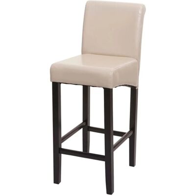 MCW Barhocker C33 Creme Dunkle Beine Kunstleder MCW Barhocker C33 Creme Dunkle Beine Kunstleder