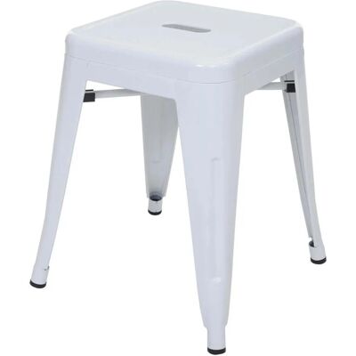 MCW A73 Weiß Metall Stapelbarer Hocker - Hocker MCW A73 Weiß Metall Stapelbarer Hocker - Hocker