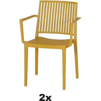 Siena Garden Stapelsessel-Set Lane 2-teilig Mustard Siena Garden Stapelsessel-Set Lane 2-teilig Mustard