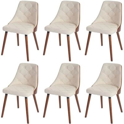 MCW Esszimmerstuhl A75 6er-Set Kunstleder Creme MCW Esszimmerstuhl A75 6er-Set Kunstleder Creme
