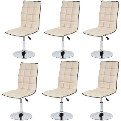 MCW Esszimmerstuhl C41 6er-Set Creme Kunstleder MCW Esszimmerstuhl C41 6er-Set Creme Kunstleder