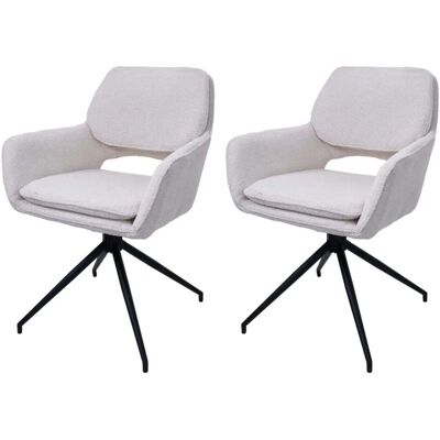 MCW Esszimmerstuhl N74 2er-Set Stoff Boucle 540g/m² Creme MCW Esszimmerstuhl N74 2er-Set Stoff Boucle 540g/m² Creme