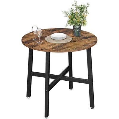 Songmics Esstisch Delon Rund Ø 80 cm Braun-Schwarz Songmics Esstisch Delon Rund Ø 80 cm Braun-Schwarz