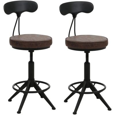 MCW Barhocker O84 2er-Set Braun-schwarz MCW Barhocker O84 2er-Set Braun-schwarz