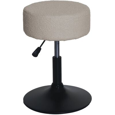 MCW Hocker C22 Höhenverstellbar Drehbar Ø 37cm Stoff Bouclé Beige MCW Hocker C22 Höhenverstellbar Drehbar Ø 37cm Stoff Bouclé Beige